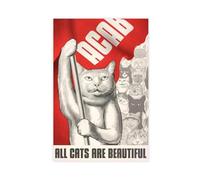 Póster de lienzo con texto en inglés "All Cats Are Beautiful" para decoración de pared, para sala de estar, dormitorio, 12 x 18 pulgadas (30 x 45 cm)