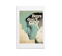 Póster de lienzo con texto en inglés "Boys Don't Cry" - Póster icónico de drama LGBTQ+, arte de pared minimalista audaz para entusiastas del cine (2) pósteres artísticos de pared, impresiones
