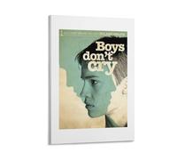Póster de lienzo con texto en inglés "Boys Don't Cry" - Póster icónico de drama LGBTQ+, arte de pared minimalista audaz para entusiastas del cine (2) póster de decoración del hogar para colgar en la
