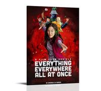 Póster de lienzo con texto en inglés "Everything Everywhere All at OnceCanvas para dormitorio, decoración de pared, pósteres, impresiones artísticas, pintura retro, decoración de pared para el hogar