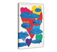 Póster de lienzo con texto en inglés "I Hope The Clouds Don't Exist" (30 x 45 cm)