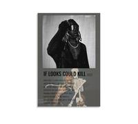 Póster de lienzo con texto en inglés "If Looks Could Kill-Destroy Lonely", para dormitorio, decoración de pared, pósteres, impresiones artísticas, pintura retro, decoración de pared para el hogar