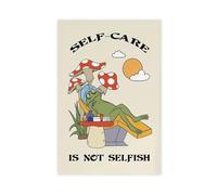 Póster de lienzo con texto en inglés "Self Care Is Not Selfish" (40 x 60 cm)
