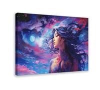 Póster de lienzo con texto en inglés "She Is Lost in Thought" para decoración de pared, pinturas para sala de estar, dormitorio, 20 x 30 cm