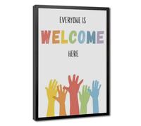 Póster de lienzo de ambiente positivo para el aula de diversidad e inclusión (1), decoración de dormitorio, paisaje, oficina, habitación, regalo, 20 pulgadas de largo x 30 pulgadas de ancho