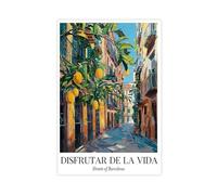 Póster de lienzo de Barcelona Streets para decoración de dormitorio, decoración de paisaje, regalo, 40 x 60 cm