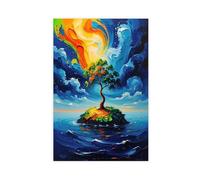 Póster de lienzo de Beacon of Hope, Island, decoración de dormitorio, decoración de paisaje, regalo, 20 x 30 cm