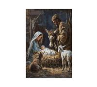 Póster de lienzo de bebé Jesús, decoración de dormitorio, paisaje, oficina, habitación, regalo, 40 x 60 cm