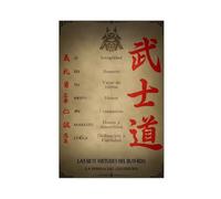 Póster de lienzo de Las siete virtudes del Bushido - El camino del guerrero, honor, honor, amabilidad, lealtad, citas inspiradoras, lienzo para decoración de pared, pinturas para sala de estar,