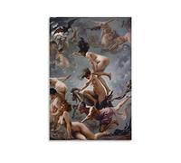 Póster de lienzo de Luis Ricardo Falero Nudie para mujer, diseño de brujas que van a su sábado, decoración de dormitorio, paisaje deportivo, oficina, habitación, regalo, 30 x 45 cm