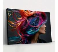 Póster de lienzo de peluquería, arte de pared creativo moderno, imagen para sala de estar, dormitorio, pintura estética, decoración, obra de arte, marco de 70 x 100 cm