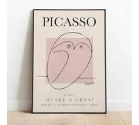 Póster de lienzo de Picasso, obra de arte vintage, dibujo lineal minimalista, animal, decoración de pared para el hogar, impresión para sala de estar, 70 x 100 cm, sin marco