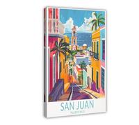Póster de lienzo de San Juan Puerto Rico, decoración de dormitorio, paisaje, oficina, habitación, regalo, 60 x 90 cm