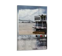 Póster de lienzo impermeable con texto en inglés "Don't Try This at Home YoungBoy Never Broke Again", impresión de alta definición, adecuado para dormitorio, sala de estar, cafetería, decoración