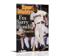 Póster de lienzo impermeable de Barry Bonds para pared, impresión HD resistente a los rayos UV, adecuado para salas de estar y pasillos, y es un gran regalo estilo marco de 30 x 45 cm