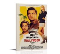 Póster de lienzo impermeable de Once Upon A Time in Hollywood para pared, impresión HD resistente a los rayos UV, adecuado para salas de estar y pasillos, ideal para regalo, estilo marco, 30 x 45 cm