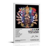 Póster de lienzo impermeable de Tyler Childers de Country Squire para pared, impresión HD resistente a los rayos UV, adecuado para salas de estar y pasillos y es un gran regalo, estilo marco de 20 x