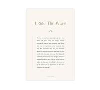 Póster de lienzo inspirador con texto en inglés "I Ride The Wind And Waves Affirmation" para decoración de dormitorio, oficina, habitación, regalo, 50 x 75 cm
