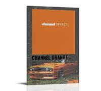 Póster de lienzo naranja de Frank Ocean Channel para dormitorio, decoración de pared, póster impreso, pintura retro para decoración de pared del hogar, 20 x 30 cm, estilo marco