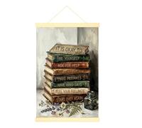 Póster de lienzo para colgar en la pared, con citas inspiradoras vintage, floral, ninguno marrón, pintura de pared, aula, lectura, esquina, decoración, 40,6 x 60,9 cm
