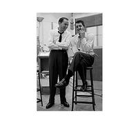 Póster de lienzo retro con estrellas de cine Frank Sinatra, Dean Martin, decoración de dormitorio, paisaje deportivo, oficina, habitación, regalo, estilo sin marco, 30 x 45 cm
