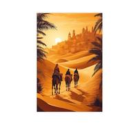 Póster de lienzo tradicional de cultura del desierto, decoración de dormitorio, paisaje, oficina, habitación, regalo, 30 x 45 cm