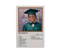 Póster de Lil Wayne Tha Carter IV en lienzo para dormitorio, decoración de pared, póster impreso, pintura retro, decoración de pared para el hogar, dormitorio, 20 x 30 cm, estilo sin marco