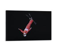 Póster de lona de invierno Olympics Freestyle Skiing Canvas Poster Impresión en Lienzo Sala de estar Hogar Arte Estético Pintura Colgante, Regalo para el Nuevo Hogar Decoración Moderna de la
