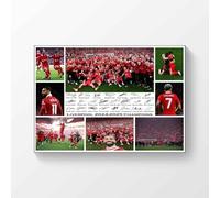 Póster de los campeones de la temporada 2024-2025 del Liverpool A4, foto firmada, regalo para los aficionados al fútbol