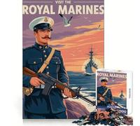 Póster de los Royal Marines para Adultos, Rompecabezas de 1000 Piezas, práctica de razonamiento, diversión fácil, Bordes de Primera Calidad, Bonito Regalo (38x52cm)