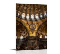 Póster de luz divina y mosaico majestad en Santa Sofía, Estambul, lienzo decorativo para pared, impresión artística en obra de arte moderna para sala de estar, baño, dormitorio y hogar, 40 x 60 cm