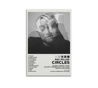 Póster de Mac Miller con diseño de círculos, póster de arte de pared, lienzo estético de música y decoración de películas, sala de estar, dormitorio, 50 x 75 cm, estilo sin marco