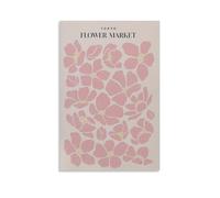 Póster de mercado de flores de Tokio, arte botánico bohemio para pared, lienzo, impresiones en lienzo, obra de arte para sala de estar, dormitorio, baño, oficina, decoración del hogar, 30 x 45 cm