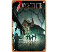 Póster de metal con texto en inglés "7 Days to Die Game" para pared, arte de pared, estilo vintage, cueva, bar, tienda, garaje, 30,5 x 20,3 cm, decoración para el hogar y la oficina
