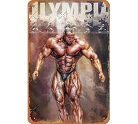 Póster de metal con texto en inglés "Mr Olympia" de Jay Cutler de 8 x 12 pulgadas