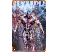 Póster de metal con texto en inglés "The Stomp Mr Olympia" de Jay Cutler (20,3 x 30,5 cm)