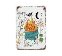 Póster de metal retro con texto en inglés "Just Trying To Make A Little Magic In This Dumpster Fire World", placa de metal vintage para decoración de pared, 20,3 x 30,5 cm