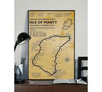 Póster de metal rústico para pared, diseño de Snaefell Mountain Course Isle of Man Tt The World'S Hardest Race Poster Metal Tin Sign Vintage Decor Garage Home Garden Cafes Kitchen Wall Antique Tin