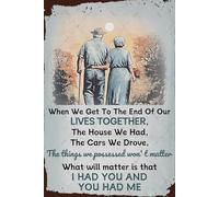 Póster de metal vintage con texto en inglés «To My Wife» «My Happy Marriage I Love My Wife», decoración de pared con texto en inglés «To My Wife», regalos para ella, decoración de marido, 12 x 16
