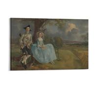 Póster de Mr And Mrs Andrews Thomas Gainsborough, póster artístico en lienzo y arte de pared, póster moderno de decoración familiar, 50 x 75 cm