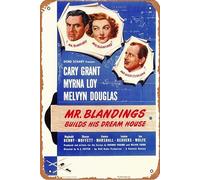 Póster de Mr. Blandings Builds His Dream House (1948) para decoración de pared del hogar, letrero de metal retro, 20 x 30 cm
