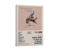 Póster de Nadie Sabe Lo Que Va A Pasar Mañana de Bad BunnyAlbum Cover Estético Edición Limitada Póster Signature Rap Singer Music Poster Decoración Dormitorio Póster Impresión Lienzo Arte de Pared