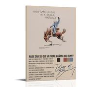 Póster de Nadie Sabe Lo Que Va A Pasar Mañana de Bad BunnyCanvas para dormitorio, decoración de pared, pósteres, impresiones artísticas, póster impreso, pintura retro, decoración de pared del hogar