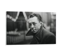 Póster de novelista francés Albert Camus 2 lienzos para pared, impresiones para colgar fotos, decoración del hogar, pósteres artísticos, 50 x 75 cm
