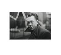 Póster de novelista francés Albert Camus 2 para pared, lienzo de pergamino, cuadro de pintura para sala de estar, decoración del hogar, 30 x 45 cm