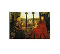 Póster de Nuestra Señora y el Ministro de Lorena, Jan Van Eyck, pintura sobre lienzo, póster artístico para pared, impresión de pergamino, decoración del hogar, 20 x 30 cm