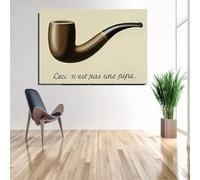 Póster de obra de arte abstracta surrealista de René Magritte, pintura en lienzo, arte mural para sala de estar, decoración moderna del hogar (70x100cm/Sin marco)
