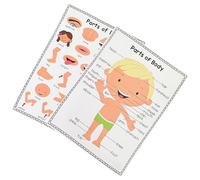 Póster de órganos de cuerpo humano juguetón para niños en edad preescolar, papel de lágrima con diseño colorido, 28,5 x 21 cm, tabla de aprendizaje de anatomía