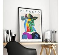 Póster de Pablo Picasso con rostros abstractos, retrato humano, surrealista, lienzo, arte de pared moderno, decoración para sala de estar, 40 x 60 cm (15,7 x 23,6 pulgadas), sin marco.