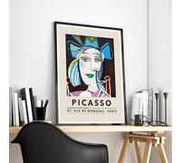 Póster de Pablo Picasso con rostros abstractos, retrato humano, surrealista, lienzo, arte de pared moderno, decoración para sala de estar, 40 x 60 cm (15,7 x 23,6 pulgadas), sin marco.